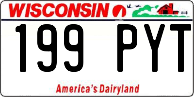 WI license plate 199PYT