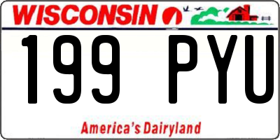 WI license plate 199PYU