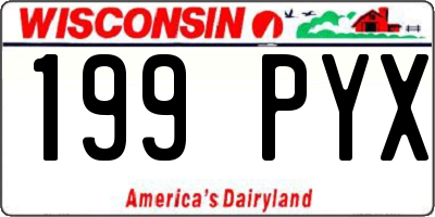 WI license plate 199PYX