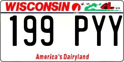 WI license plate 199PYY