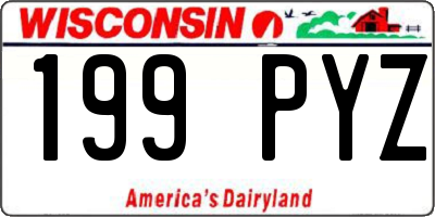 WI license plate 199PYZ