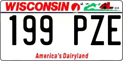 WI license plate 199PZE