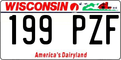 WI license plate 199PZF