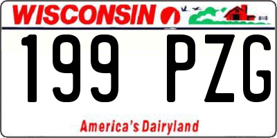 WI license plate 199PZG