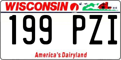 WI license plate 199PZI