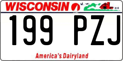 WI license plate 199PZJ
