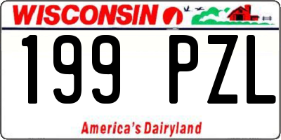 WI license plate 199PZL