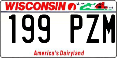 WI license plate 199PZM