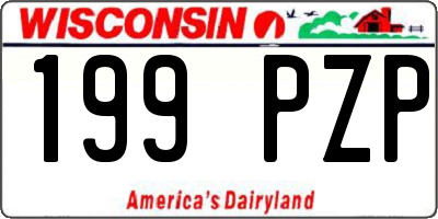 WI license plate 199PZP