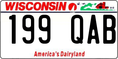 WI license plate 199QAB