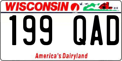 WI license plate 199QAD