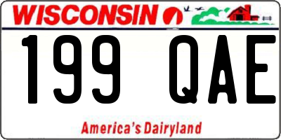 WI license plate 199QAE
