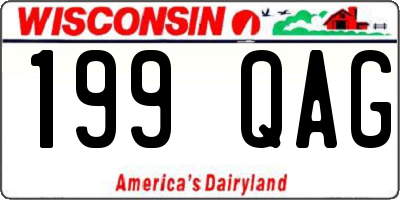 WI license plate 199QAG