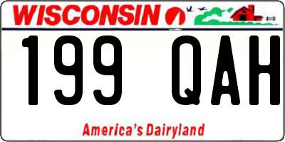 WI license plate 199QAH