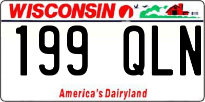 WI license plate 199QLN