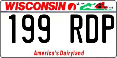WI license plate 199RDP