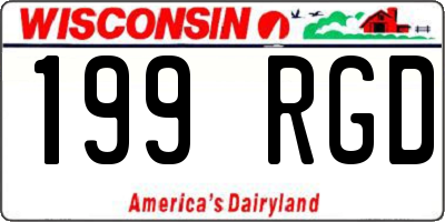 WI license plate 199RGD
