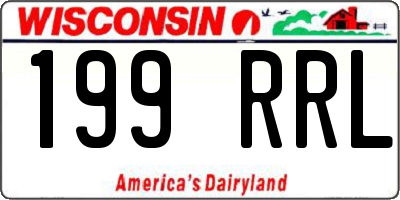 WI license plate 199RRL
