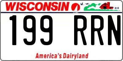 WI license plate 199RRN