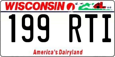 WI license plate 199RTI