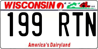 WI license plate 199RTN