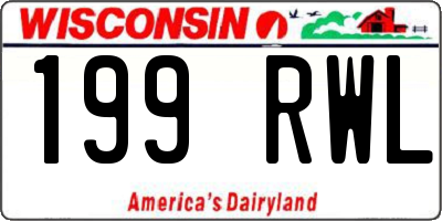 WI license plate 199RWL