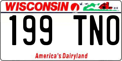 WI license plate 199TNO