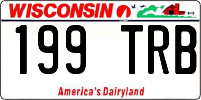 WI license plate 199TRB