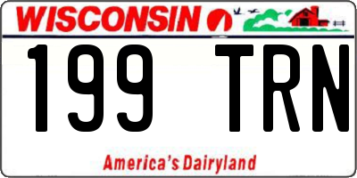 WI license plate 199TRN