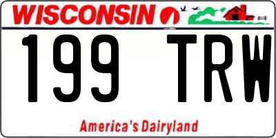 WI license plate 199TRW