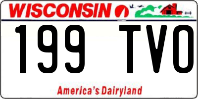 WI license plate 199TVO