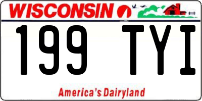 WI license plate 199TYI