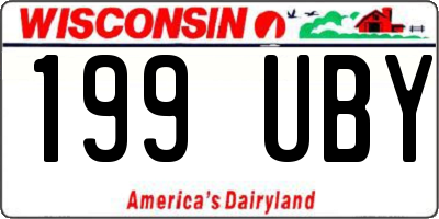 WI license plate 199UBY