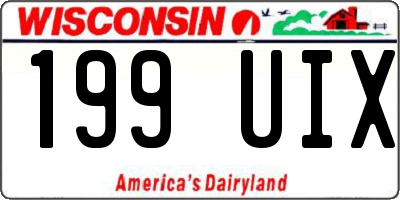 WI license plate 199UIX