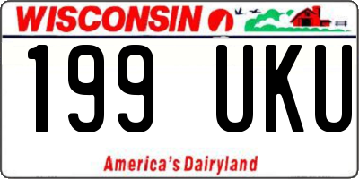 WI license plate 199UKU