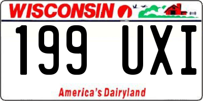 WI license plate 199UXI