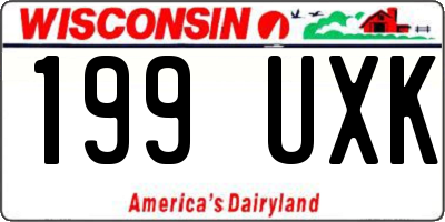 WI license plate 199UXK
