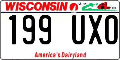 WI license plate 199UXO