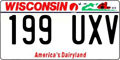 WI license plate 199UXV