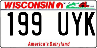 WI license plate 199UYK