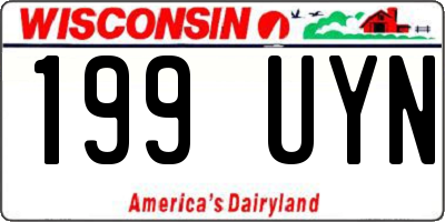 WI license plate 199UYN
