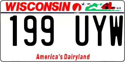 WI license plate 199UYW
