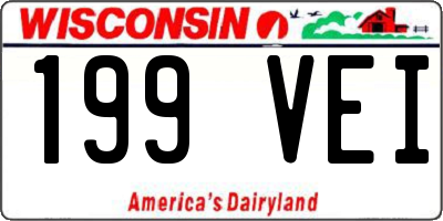WI license plate 199VEI
