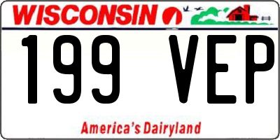 WI license plate 199VEP