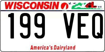 WI license plate 199VEQ