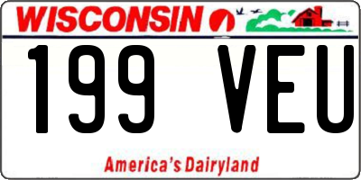 WI license plate 199VEU