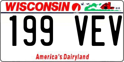 WI license plate 199VEV