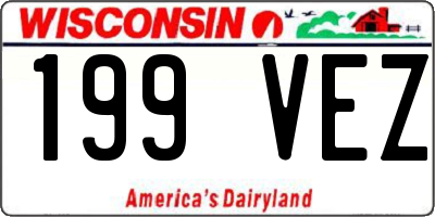WI license plate 199VEZ