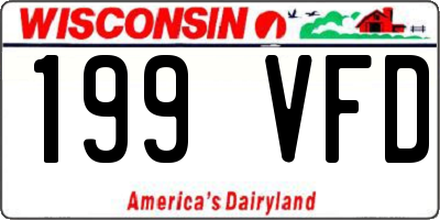 WI license plate 199VFD