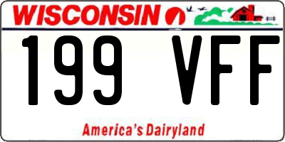 WI license plate 199VFF